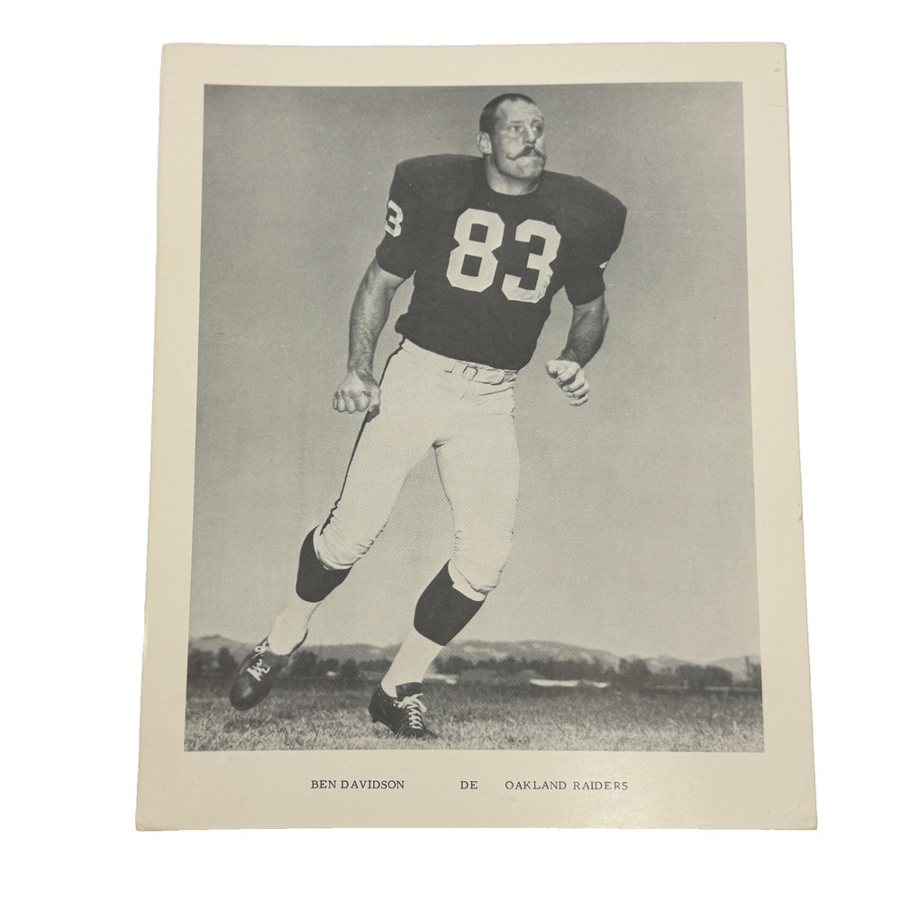 Vintage 1960s Ben Davidson Photo Oakland Raiders Team Issue Print 8x10‎